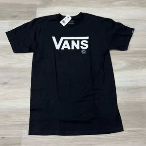 Black classic vans logo t shirt